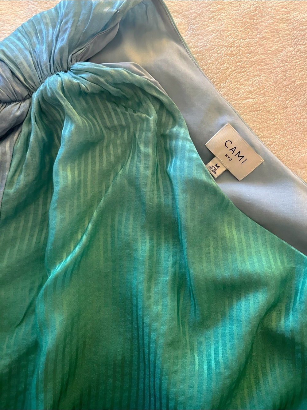 Cami NYC Teal to Sky Blue Ombre Maxi Skirt